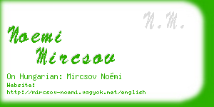 noemi mircsov business card